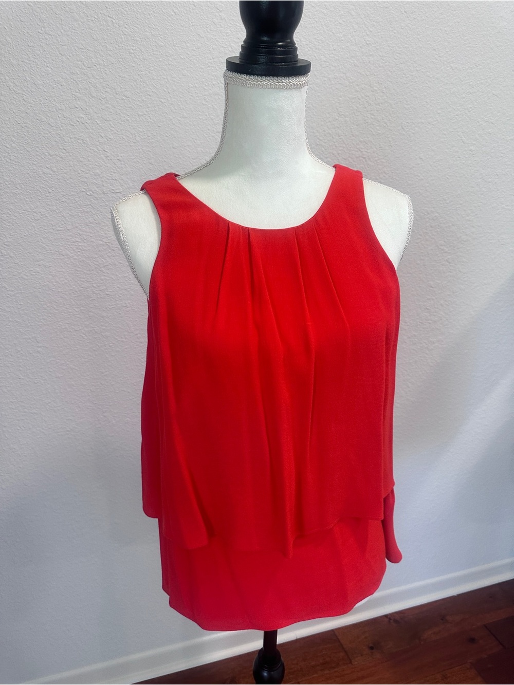 J. Crew Red Layered Sleeveless Camisole